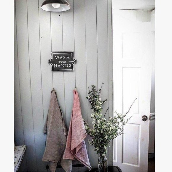 NWT Handmade Cotton Linen Towel - Pink - Picture 1 of 1